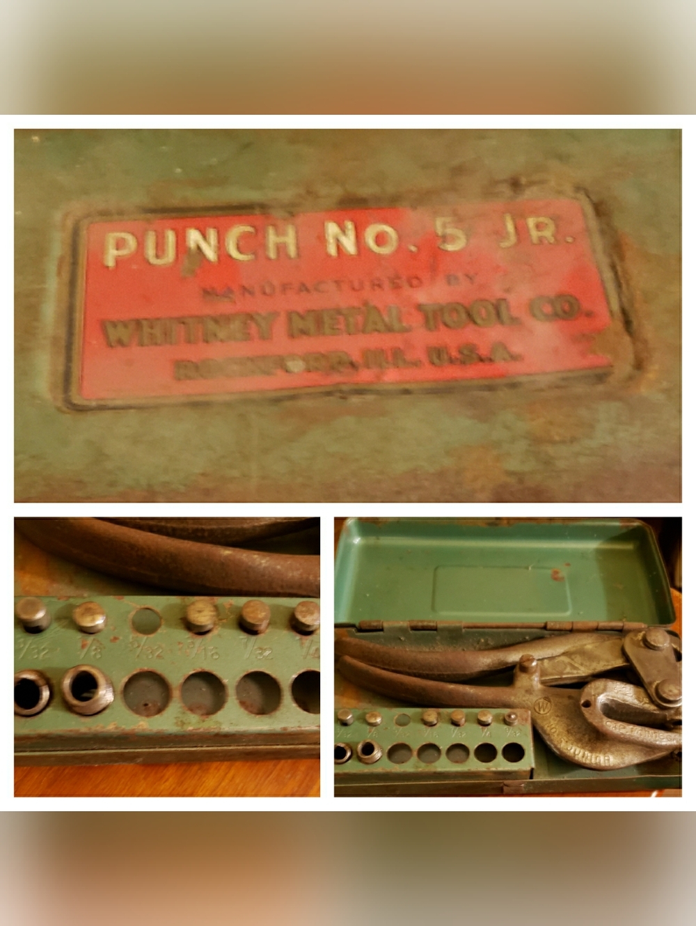 Whitney Metal Tool Co. Punch No. 5 Jr. Set - Green